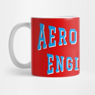 Aerospace Engineer in Turquoise Color Text Mug